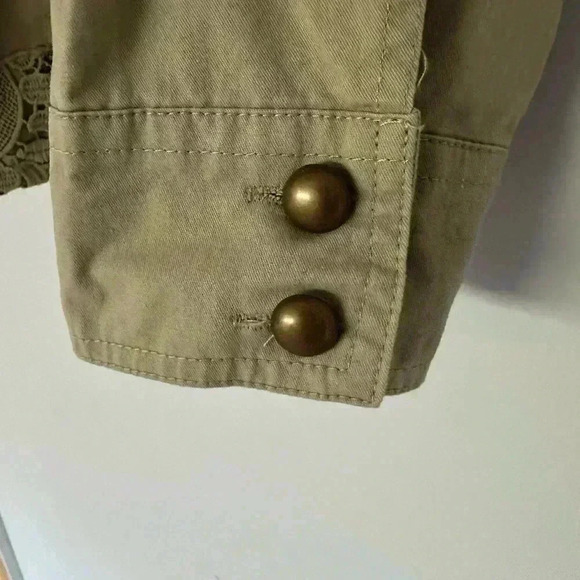 Tantrums Green utility jacket with lace trim medium‎ - Picture 6 of 7